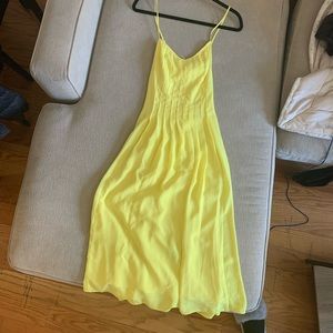 Yellow midi dress